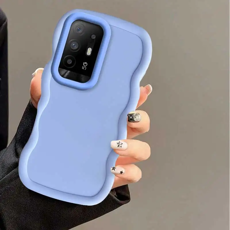 A94 Силиконовый чехол волнистой формы для телефона OPPO A60 A78 A79 A18 A16 A11S A93 A94 A17 A77 F27 K10 F25Pro Cover