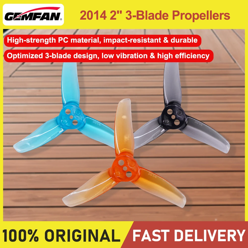 Hélices GEMFAN 2014 de 3 palas - Fpv Drone Propeller reseña y precio