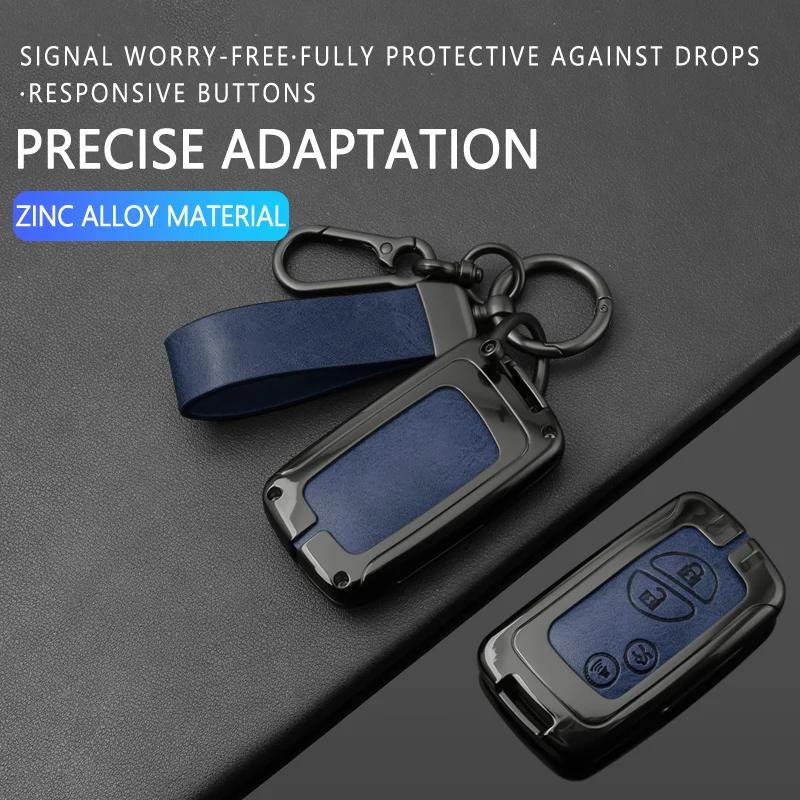Zinc Alloy Leather Car Key Case Cover Fob For Lexus ES IS LS GS HS RX GX LX CT 200 250 260 300 300h 350 450 Keychain Accessories