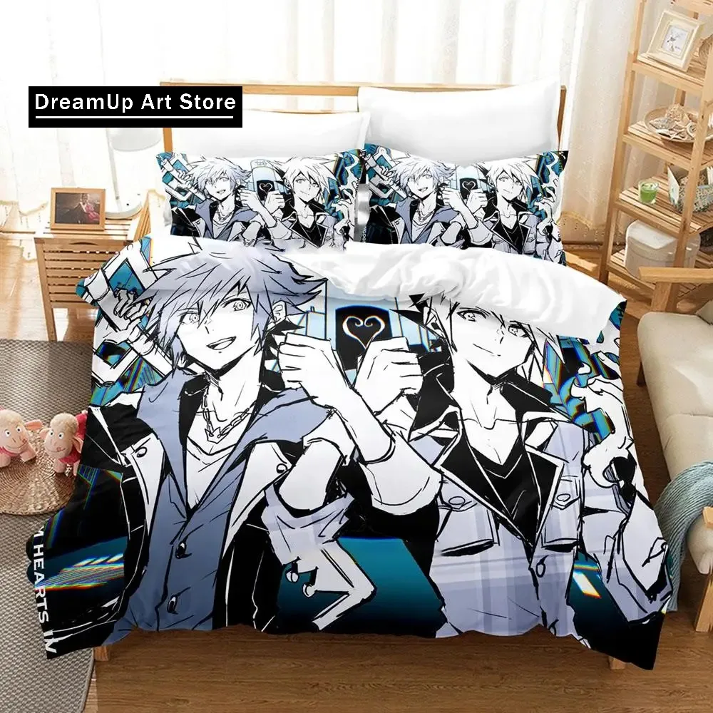 2025 New The World Ends With You Sakuraba Neku Bedding Set Cartoon Anime three-piece set Adult Kid Bedroom Duvetcover Sets