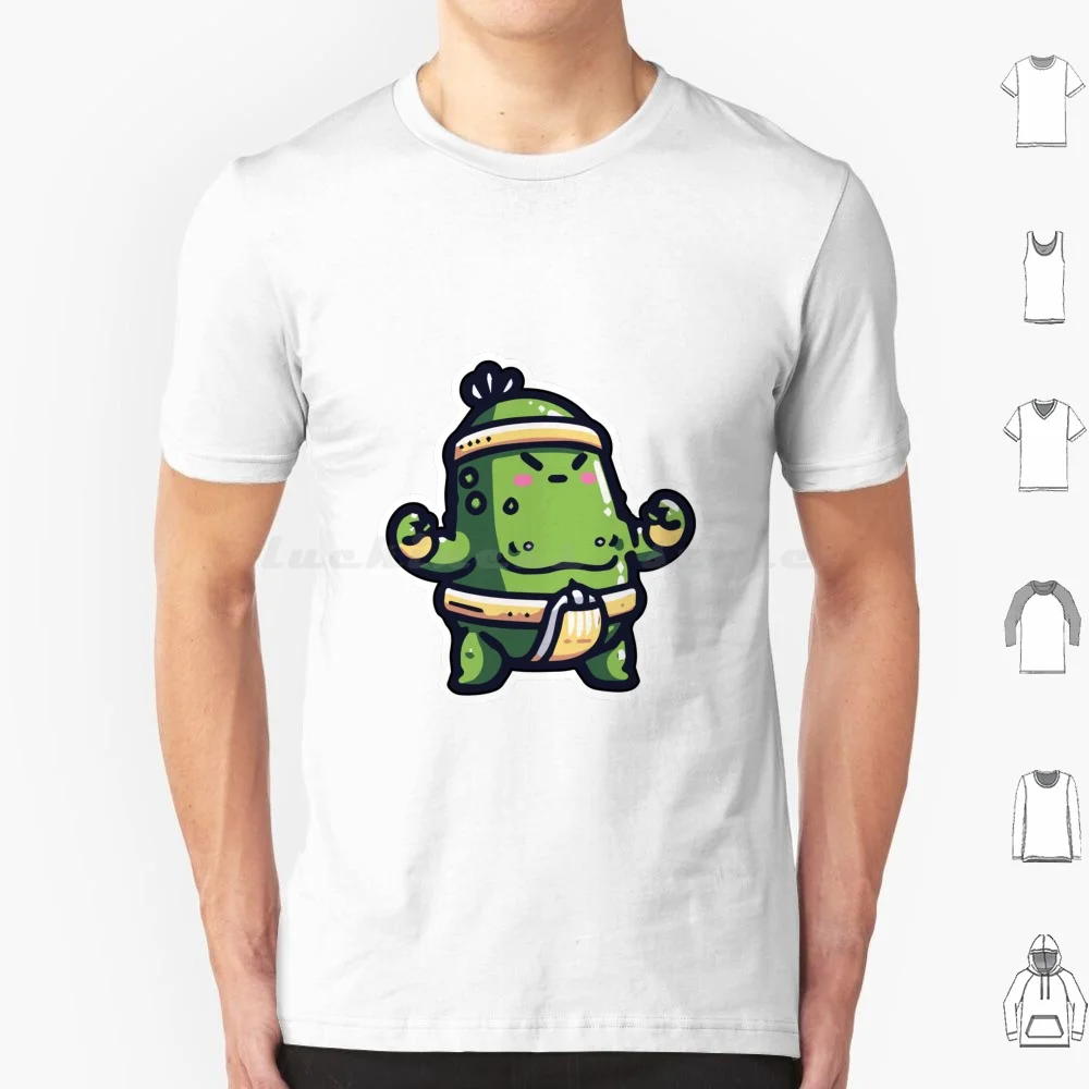 Dokidoki Pickle Sumo T Shirt Big Size 100% Cotton Dokidoki Sumo Pickle Vector Art Cute Character Whimsical Fun