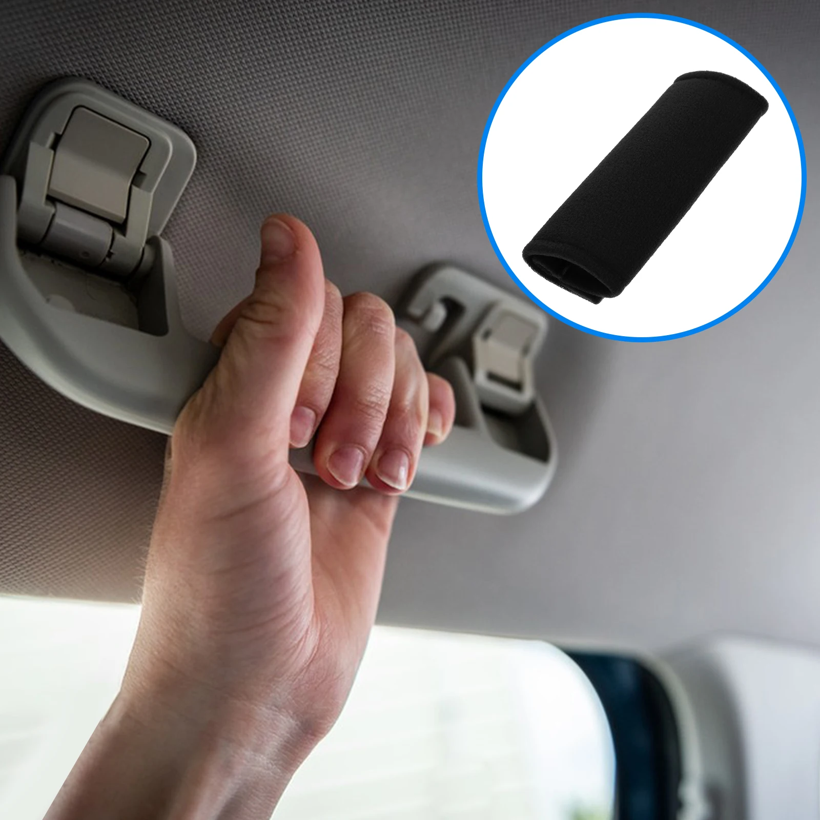 

Car Roof Pull Handle Cover Black Nonslip Durable Grip Gloves Protector Universal Interior Door Handles Accessory