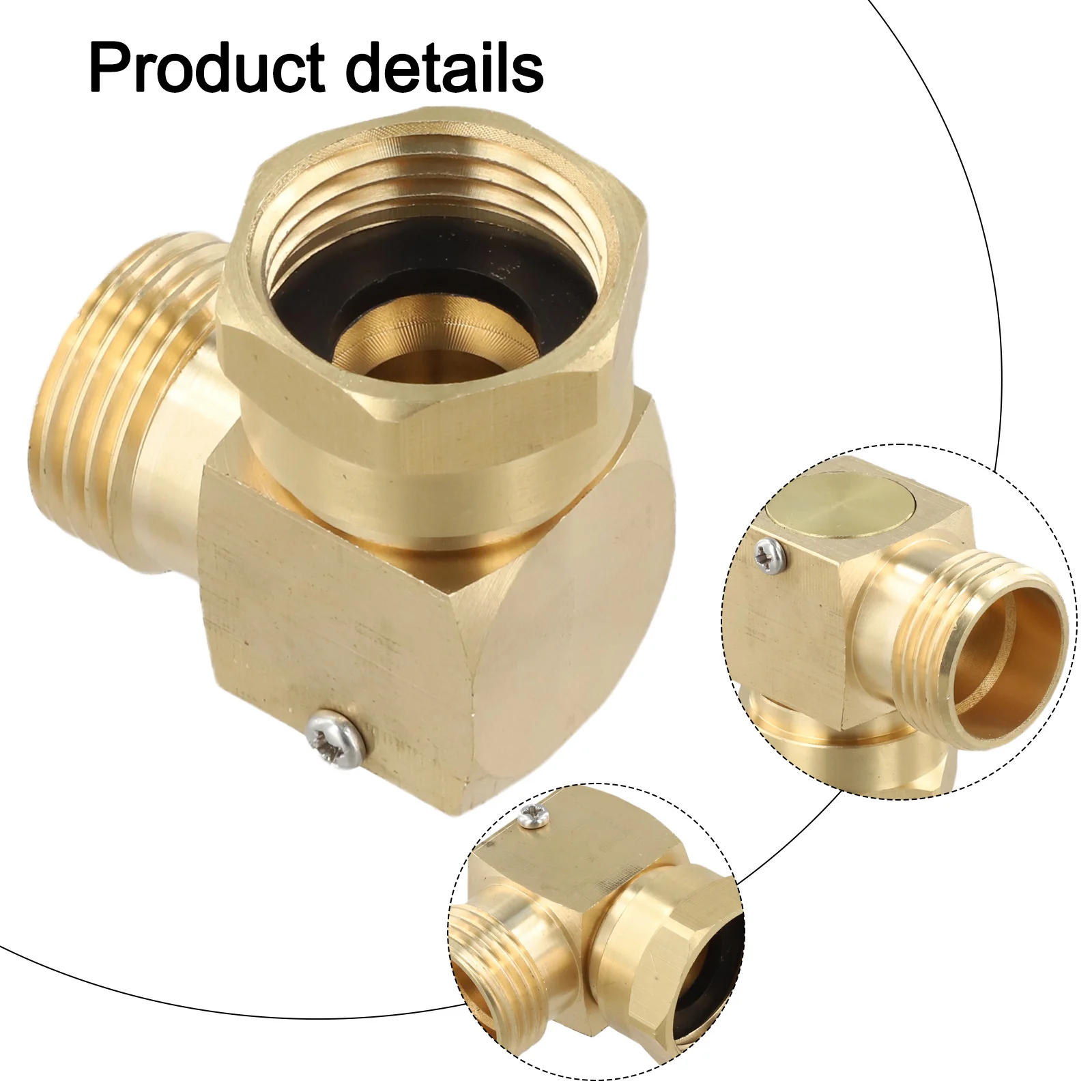 

Регулируемая поворотная конструкция Поворотный коленчатый соединитель для садового шланга Соединения для воды на газонах Особенности