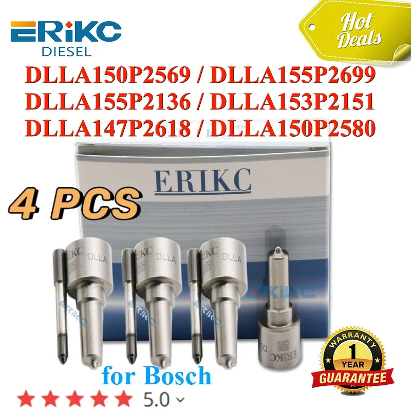 

4X DLLA150P2569 DLLA155P2699 DLLA155P2136 Injector Nozzle Atomizer DLLA153P2151 Sprayer Tip DLLA147P2618 DLLA150P2580 for Bosch