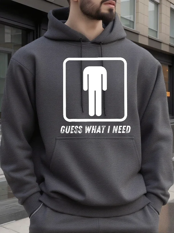 Men's Loose Fit Hooded Sweatshirt 270g, Black Streetwear Pullover, American Style Casual Hoodies, Suitable for Winter Seasons