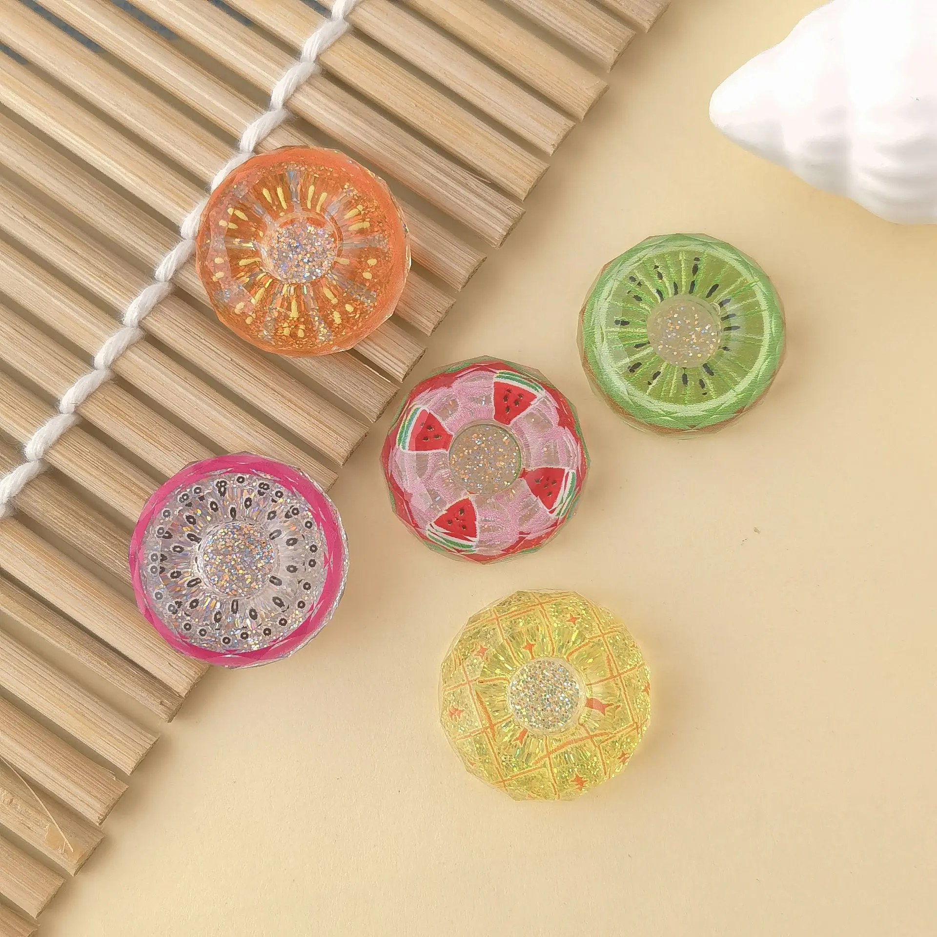 Cute Orange Pineapple Fruit Circle Flatback Resin Cabochon Scrapbooking Crafts For Phone Deco Parts DIY Accessories