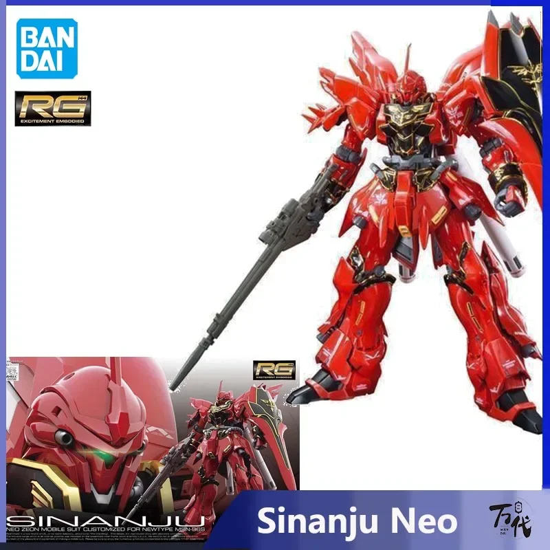 

Фигурка Bandai Gundam Model Kit Аниме Фигурки RG 1/144 Sinanju Neo Zeon Mobile Suit Gunpla Фигурка Игрушки для мальчиков Подарки
