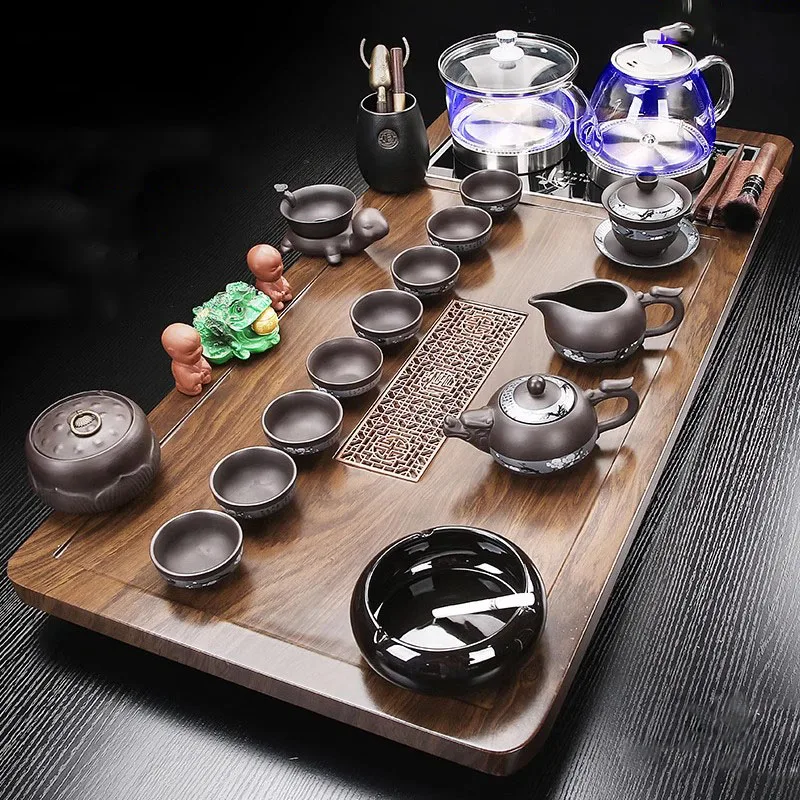 

Wooden Serving Tea Tray Luxury Accessories Decorative Living Room Hospitality Kitchen Tea Tray Chinese Bandejas Home Products