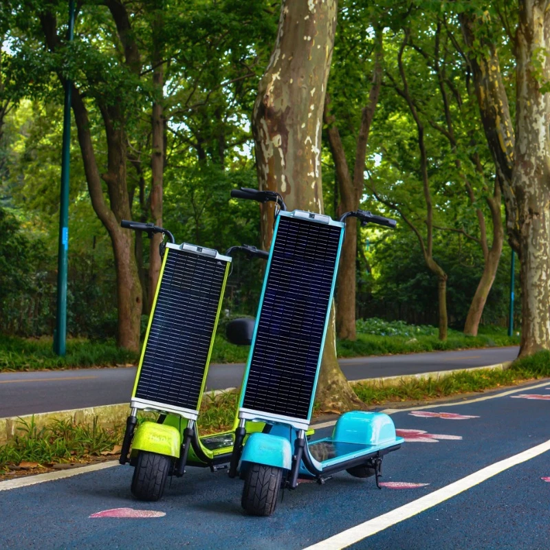 Folding solar energy, smart electric scooter, balance car, energy saving and environmental protection, long battery life