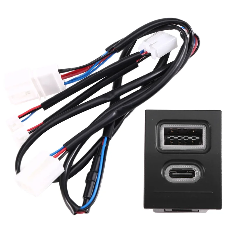 

Car USB Charger PD Mouth Fast Charge QC3.0 Charging Adapter Outlet Button USB Charger For VW POLO For VW POLO 2004 - 2011