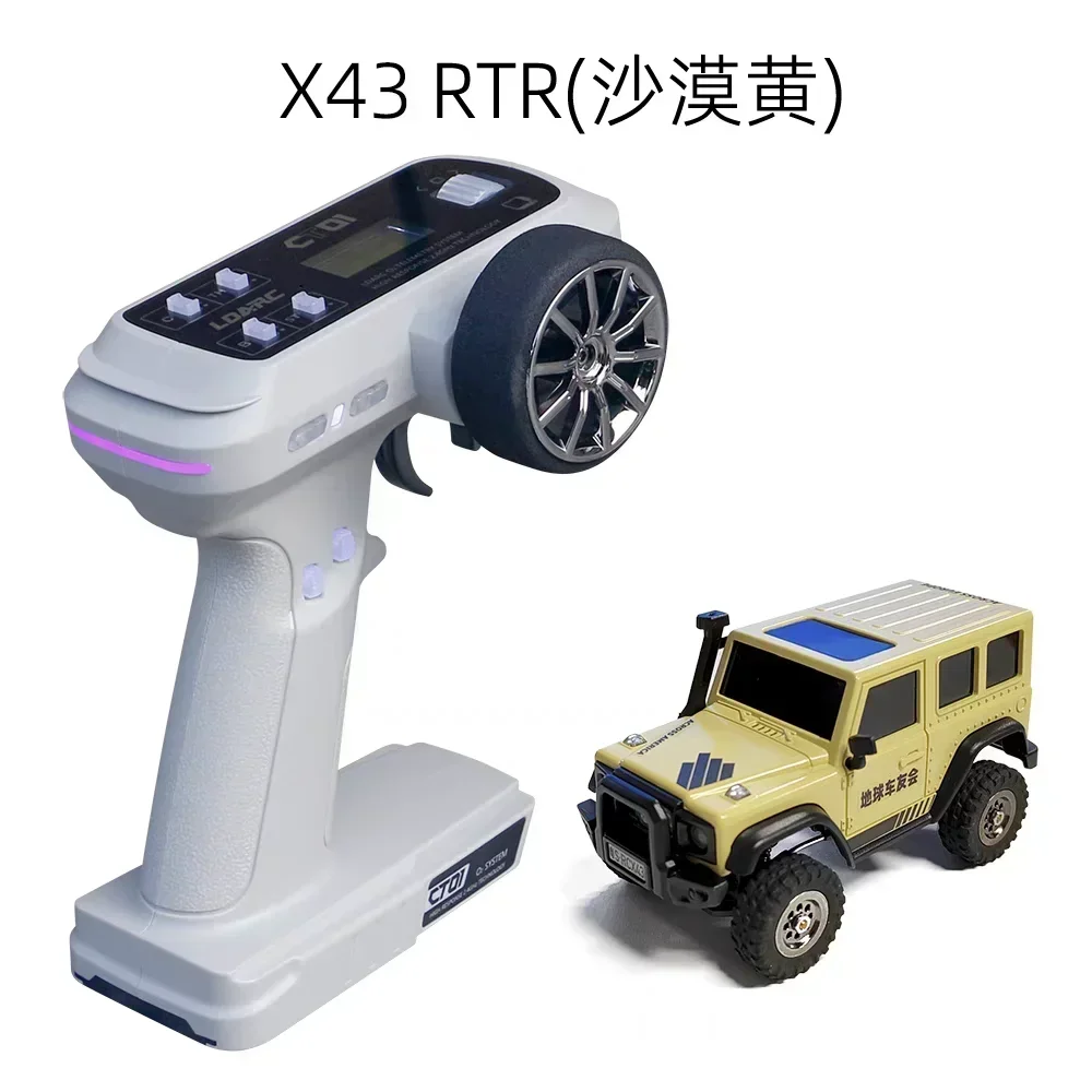 Mini Rc Remote Control Simulation Ldarc Radian X43 1/43 Off Road Climbing Vehicle Four Wheel Drive Model Car Desktop Xmas  Toy