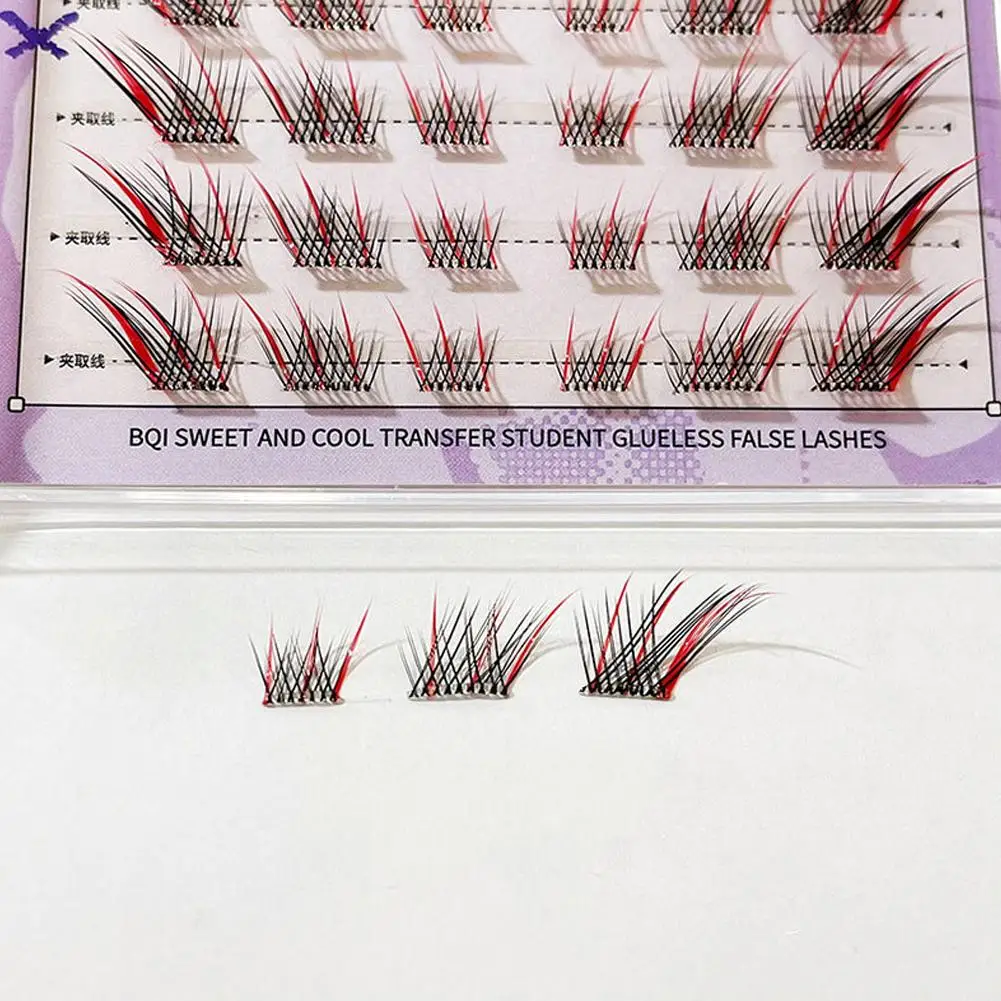 컬러 속눈썹 연장 레드 퍼플 블루 핑크 화이트 브라운 플루오레센트 컬러 인조 개별 속눈썹 연장 실크 볼륨 속눈썹