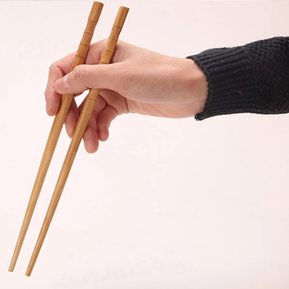 

5 Pairs Bamboo Chopsticks Tableware Reusable Japanese Style Food Safe Heat Resistant Ideal Everyday Restaurants Hotel Kitchen