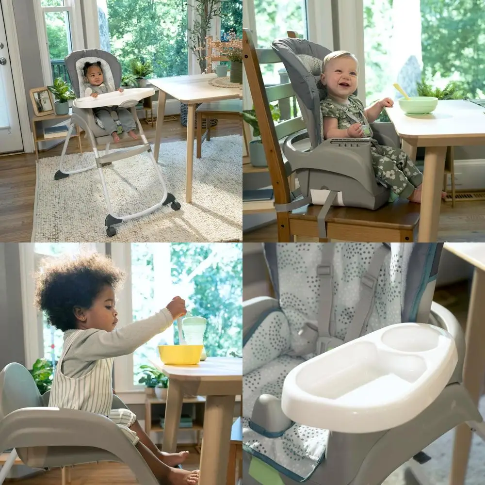 

Стульчик-трансформер 6-в-1 для детей от младенцев до 5 лет, 2 съемных столика, дизайн «Астронавт», 13108