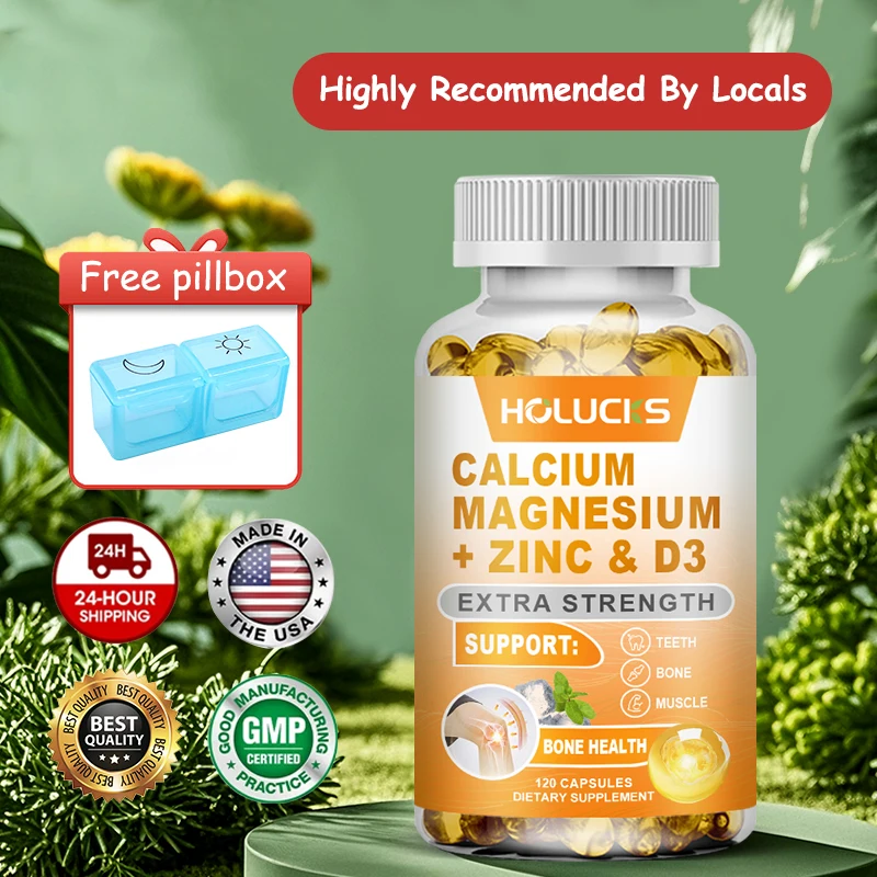 

Премиум-кальций, магниевый цинк + капсулы D3, поддержка предотвращения остеопороза, плотность костей и суставов, воссоединение сна и жизненность