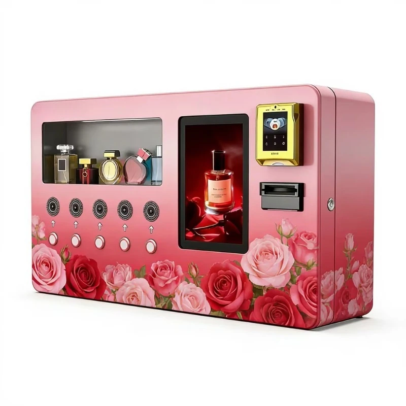 Deposit Enterprise-Grade Custom AI Perfume Vending Machine Touchscreen Remote Monitoring 24/7 SaaS Platform SDK Credit Card