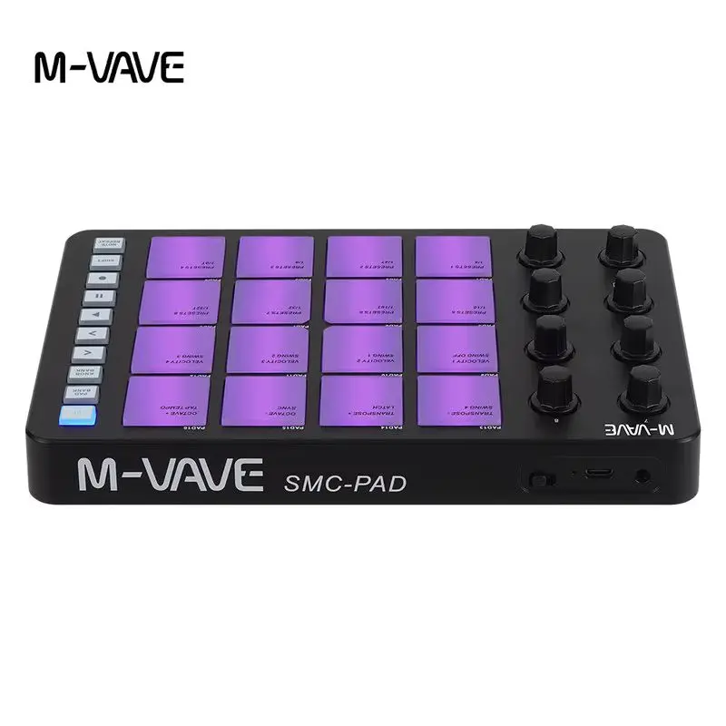M Vave Smc Pad 16 Pad Midi Controller Portable Beat Pad Midi Keyboard For Music Production Arrangement