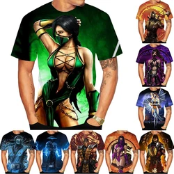 New Summer Hot Sale Mortal Kombat 3D Print Men's/women's T Shirt Short-sleeved Round Neck Clothing Plus Size 100~6xl Oversize