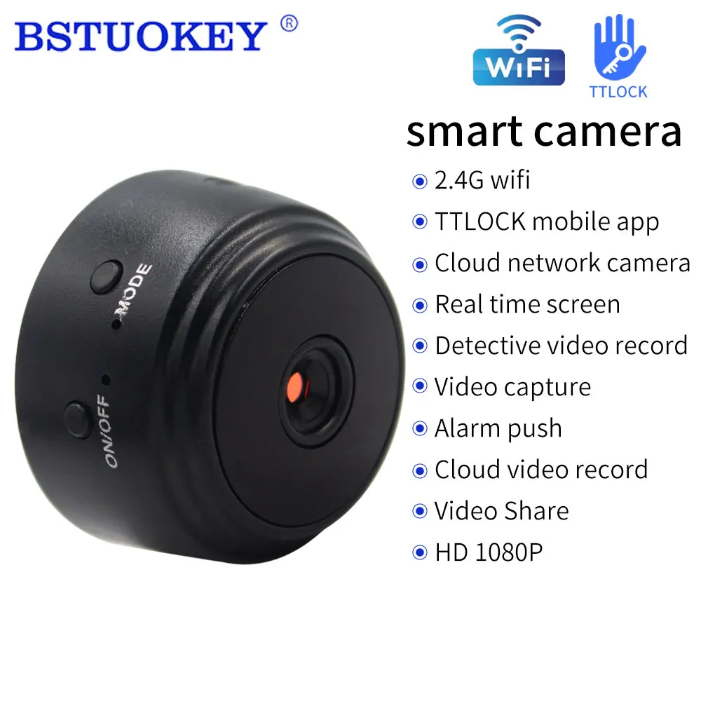 Wifi cloud network Web camera with TTLOCK mobile app Webcam HD 1080P Video Surveillance Camra Detection snapshot SD Card Record