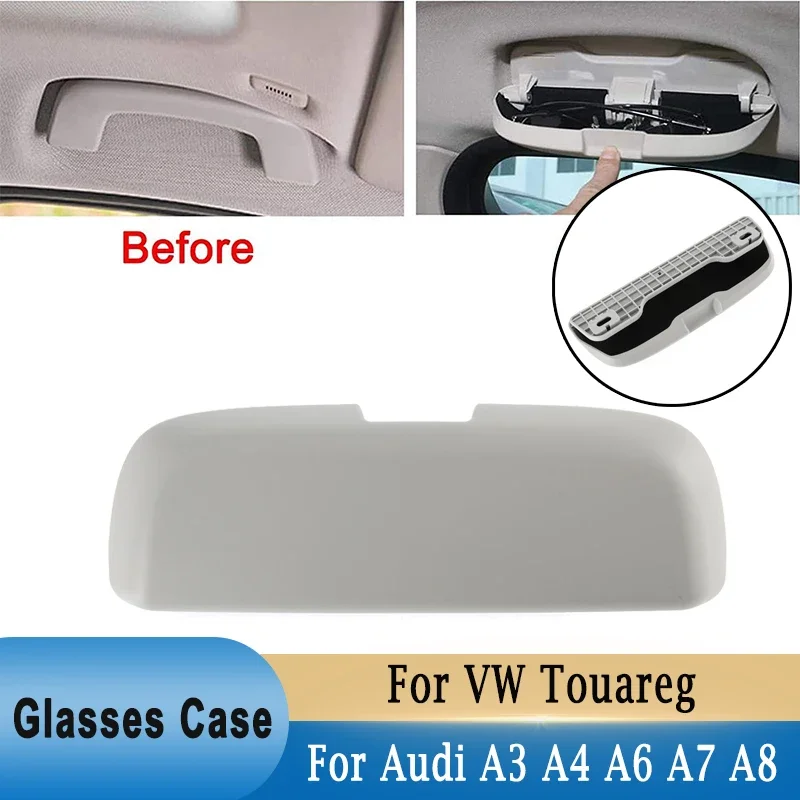 Sunglasses Case Holder for Audi A3 A4 A6 A7 A8 for Porsche Cayenne / Panamera for VW Touareg Glasses Case Box Organizer