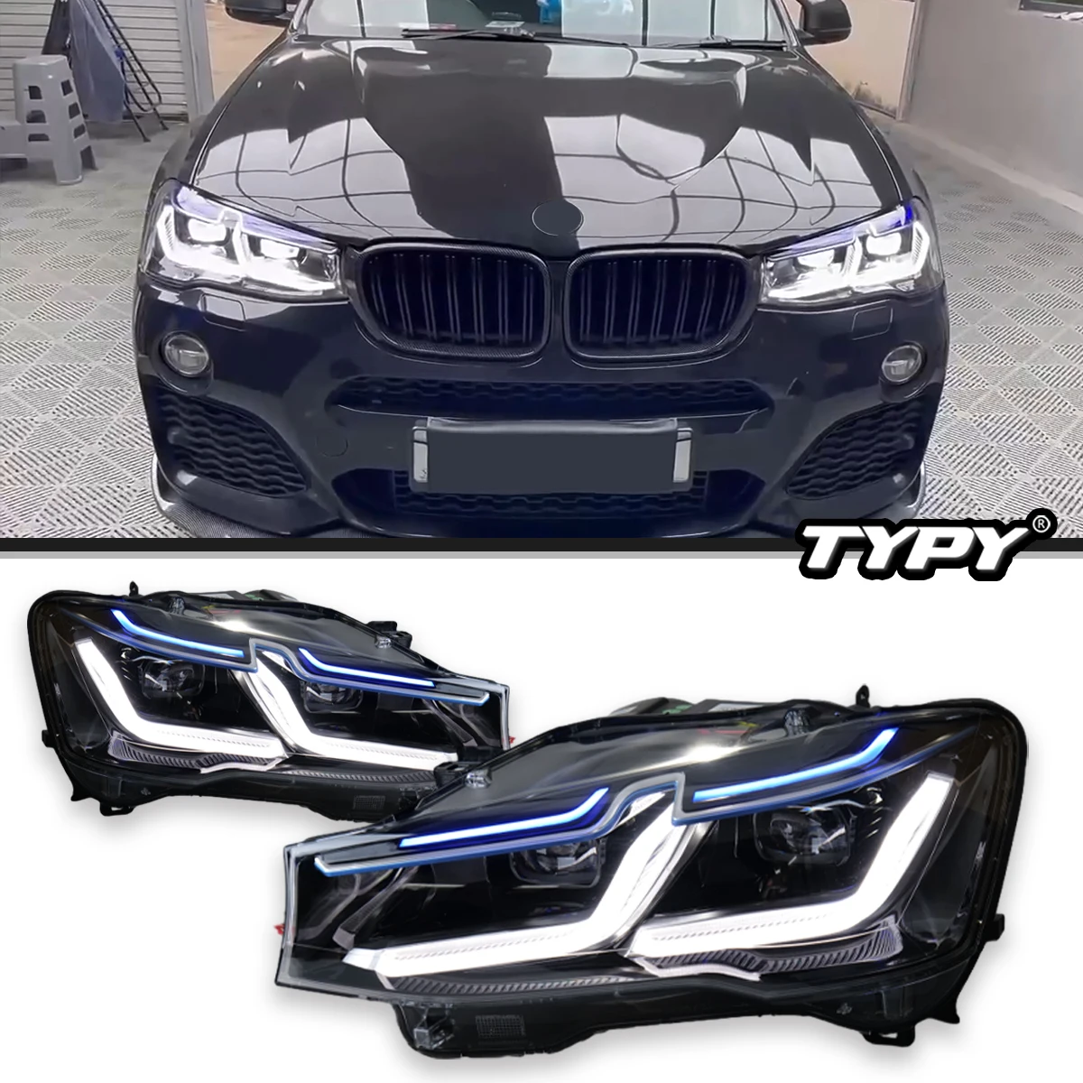 

TYPY LED Car Headlights For BMW X3 2010-2016 X4 F26 F25 Headlight Assembly DRL Turn Signal Projector Headlights Plug Play