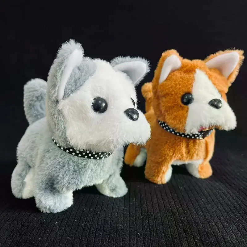 Peluche interactive pour tout-petits – Chien marche, aboiement avec laisse, cadeau parfait pour enfants