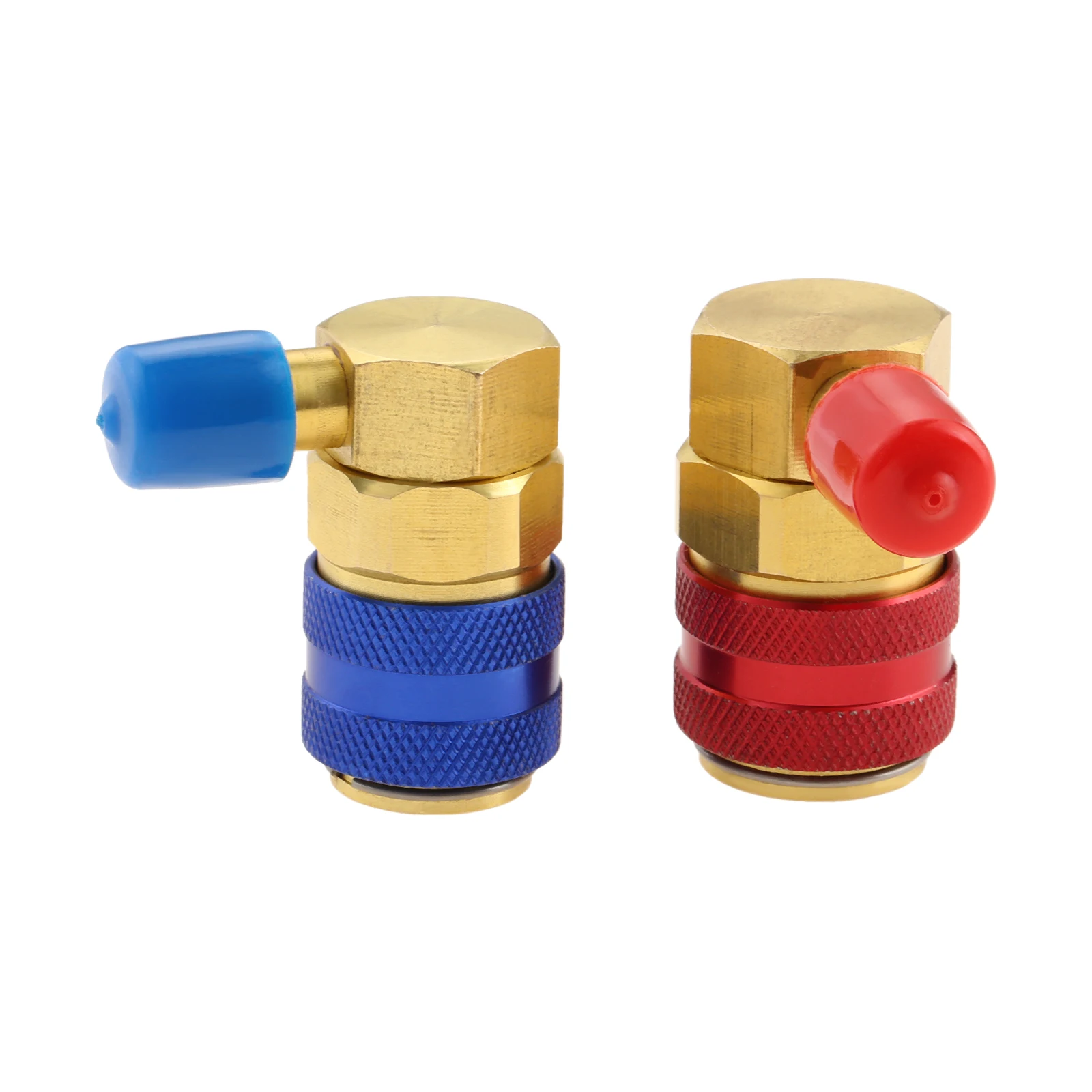 

AC R134a Adapter Fittings Quick Coupler Connector 1/4" SAE Male High/Low A/C Freon Manifold Gauge Hose Conversion Kit