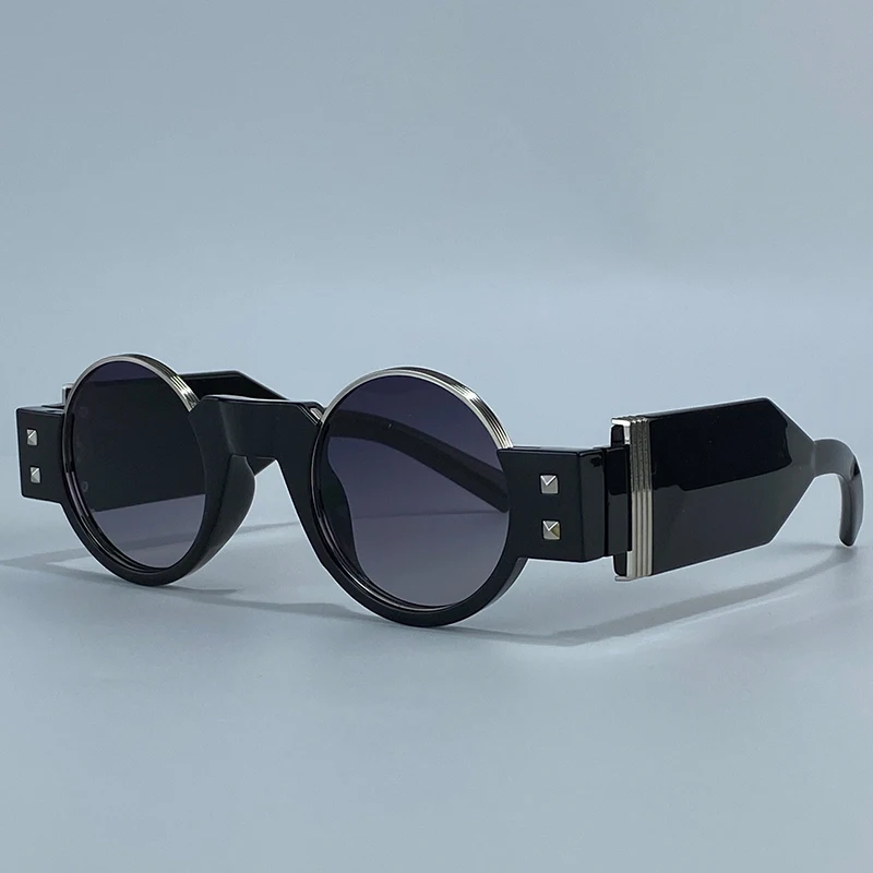 Kleine Runde Steampunk-Sonnenbrille für Herren 2026 Luxusmarke Y2K Punk Sonnenbrillen für Männer Retro Fahrbrille UV400 Schutz – Detail 10