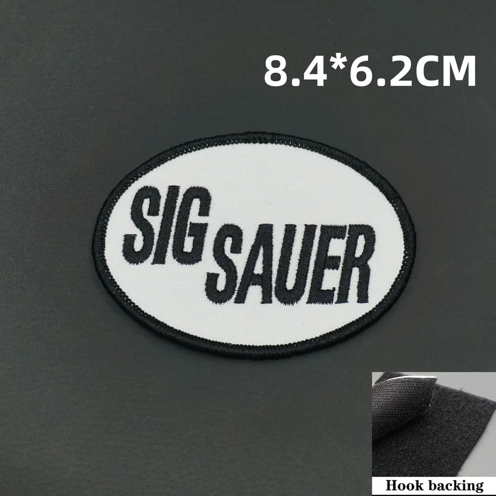 SIG SAUER LOGO embroidered patches with hook backing