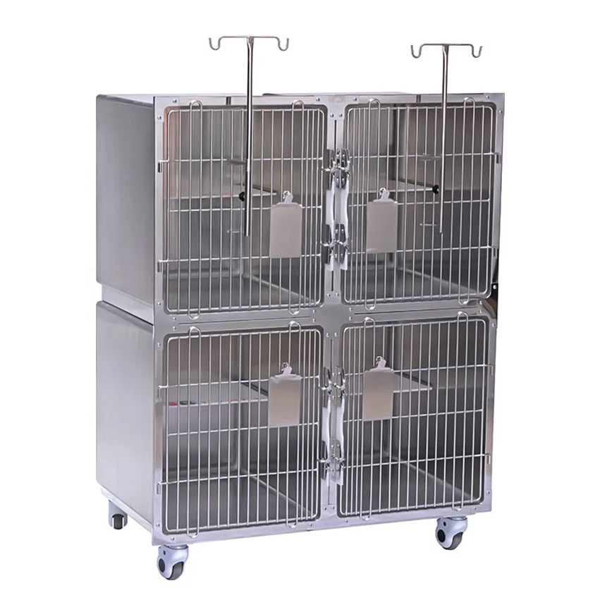 SmartFvet HV-TC05 Veterinary Equipment Cage Stainless steel pet cage with lid Stainless steel pet cage