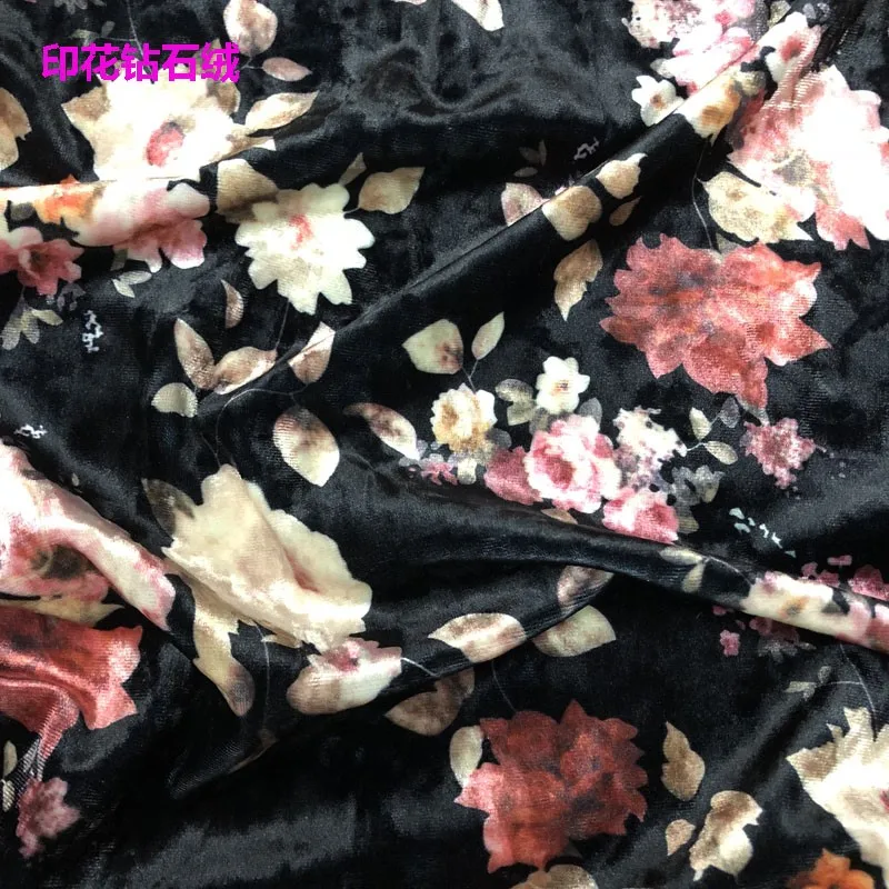 

New printed fleece elastic canary fabric cheongsam shirt skirt multi-color into