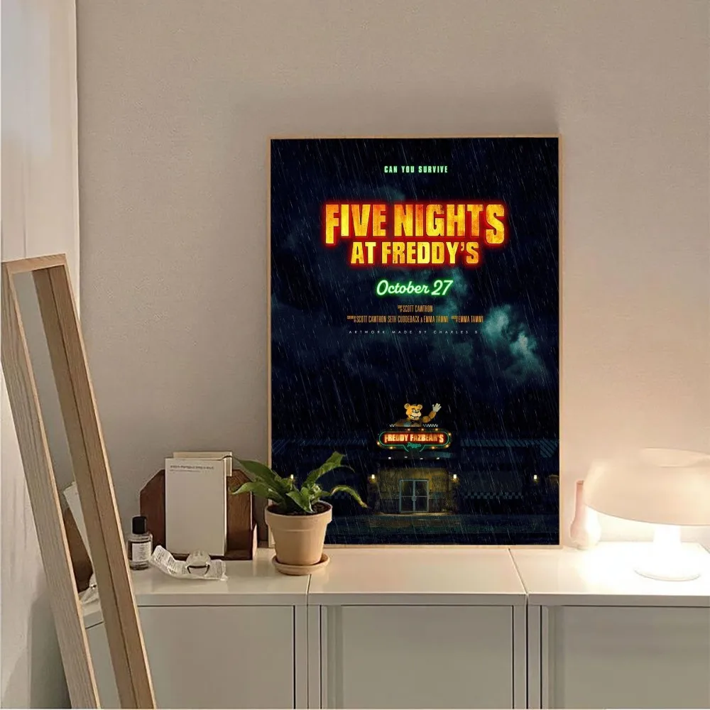 Fnaf Five-nights-At-Freddys Poster No Framed Poster Kraft Club Bar Paper Vintage Poster Wall Art Painting Bedroom Study Stickers