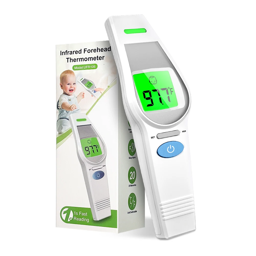 

HealthTree Digital Forehead Thermometer Non-contact Infrared Fever Measure Tool Body Temperature Meter for Baby Adult Object