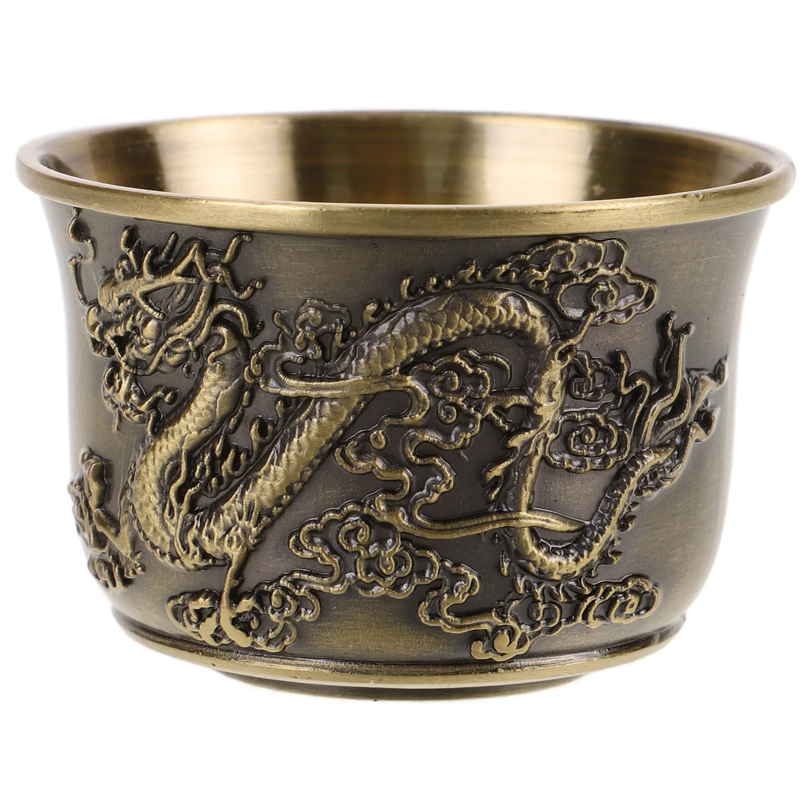 

Dragon and Cocktail Pattern Tea Tearoom Decor Dispenser Vintage Retro Teacup Zinc Alloy Desktop Adornment