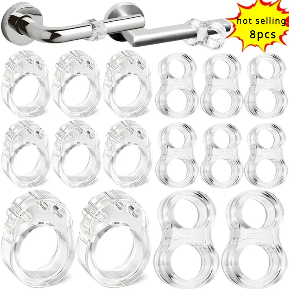 

Transparent Doorstop Door Handle Wall Protection Door Handle Buffer Furniture Protection Pad Crash Pad Shockproof Ring Stopper