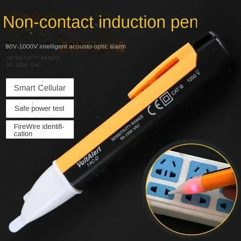 1-2pcs Voltage Indicator 90 1000V Pen Voltage Tester AC Current Tester LED Voltage Detector Sensor Tester Pen Electrician Tool