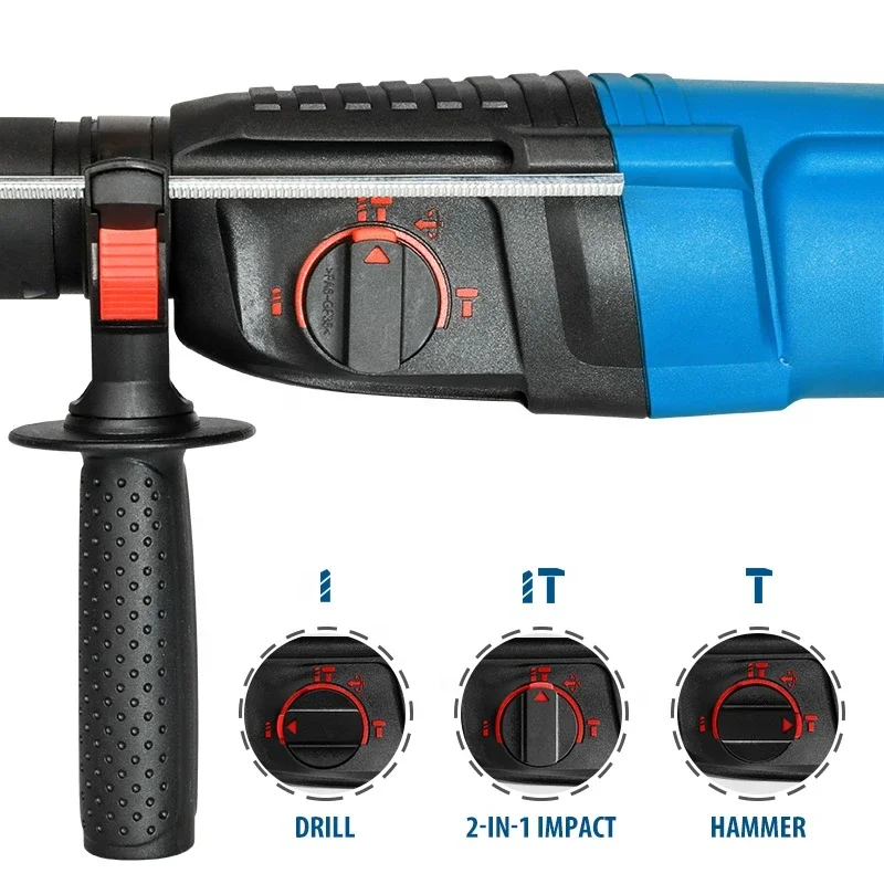 

-LUXTER 800W Hammer Impact Drill Power Electric Rotary Hammer