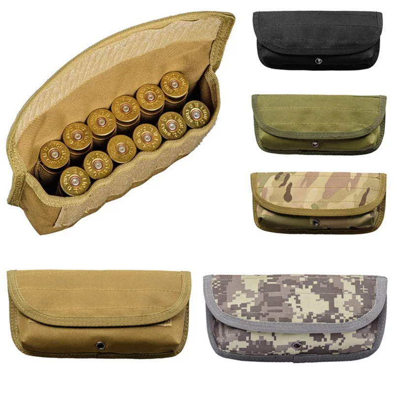 Tactical 12 Round Ammo Pouch Ammo Carrier Bag Molle EDC Shotgun Bullet Shell Holder Rifle Cartridge Hunting Accessories