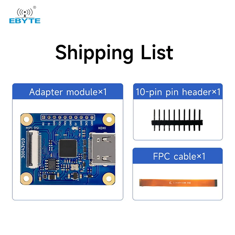 وحدة MIPI إلى HDMI من الدرجة الصناعية GSV1172 EBYTE ECA20-MHA1-I 1080P من الدرجة الصناعية المتوافقة مع T113/T527/RK3562