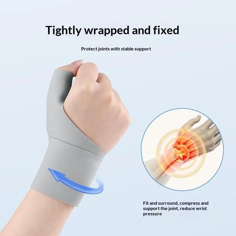 Ultra Thin Thumb Wrist Support Brace Compression Breathable Protector Sleeve for Discreet Wear Under Gloves Clothing Daily Use
