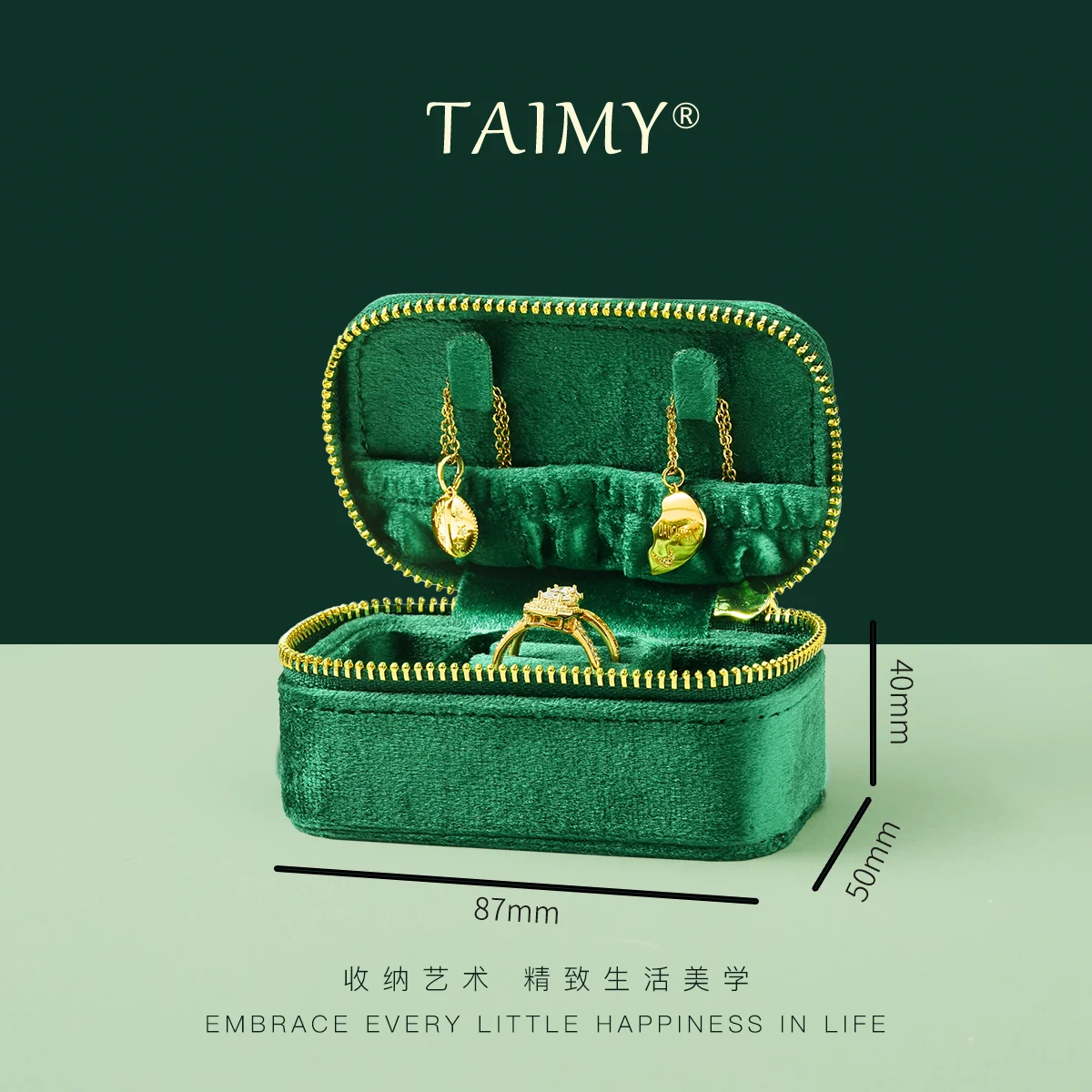 TAIMY صندوق مجوهرات مخملي صغير - مراجعة Travel Jewellery & Accessories Organiser وسعره