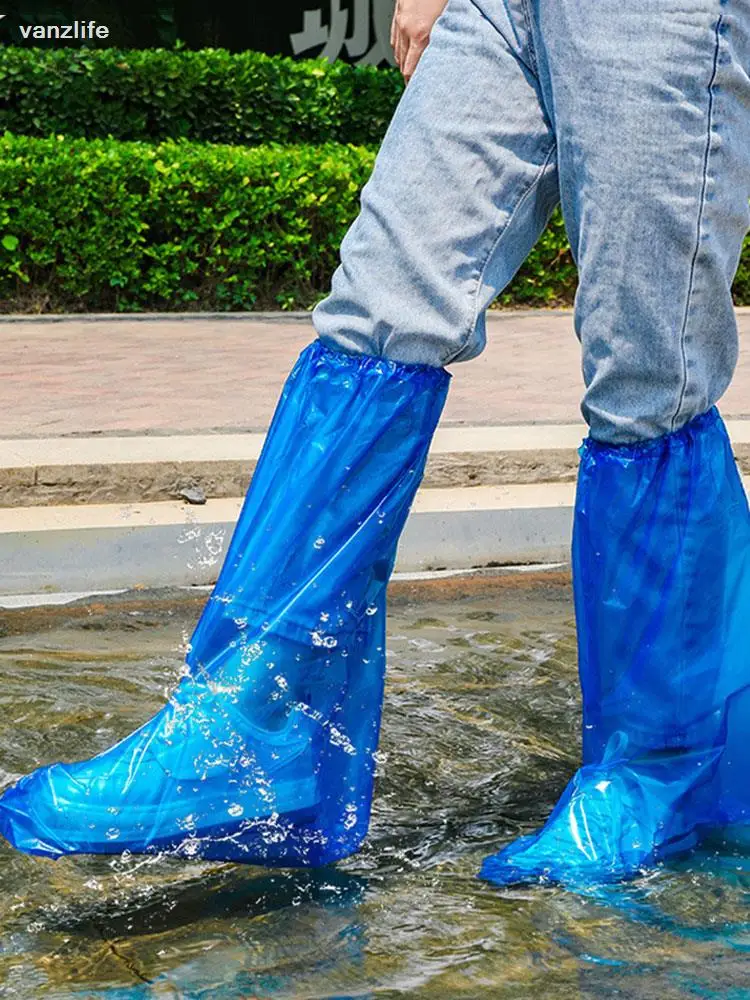 

Disposable rain shoe cover waterproof non slip on rainy days for adults children wear thickened foot cover rain boots students