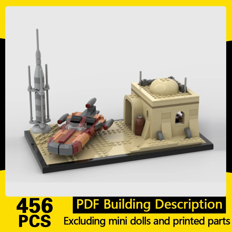 

Star Movies Model MOC Building Bricks Desert Landspeeder Platform Modular Technology Gifts Holiday Assemble Children Toys Suit
