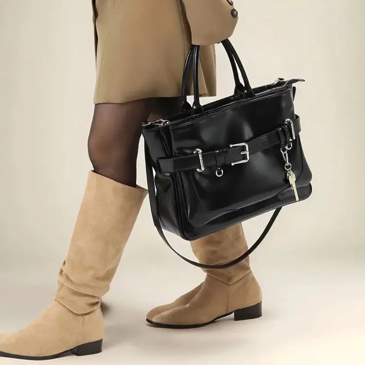 Versatile Tote Bag Motorcycle Bag Women's Handbag Shoulder Crossbody Bag Large Capacity Soft Breathable