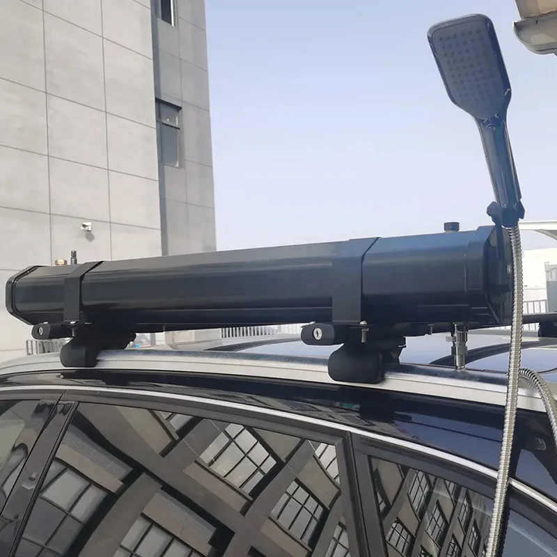 Tanque de chuveiro de teto de carro resistente a UV, chuveiro solar de acampamento, caminhão de PVC