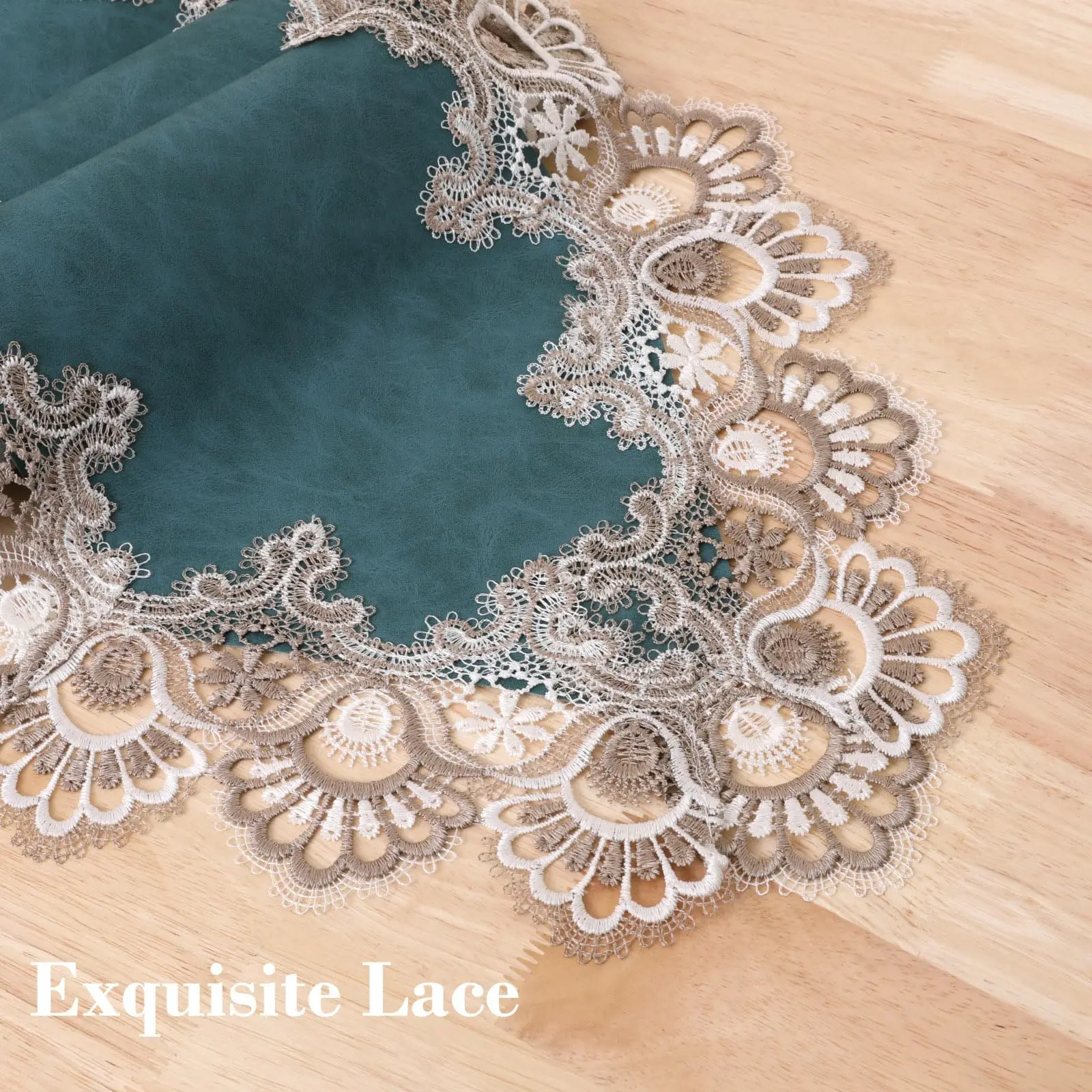 Vintage Lace Table Runner Macrame Embroidered Floral Table Runners for Kitchen Tabletop Party Decorations 5