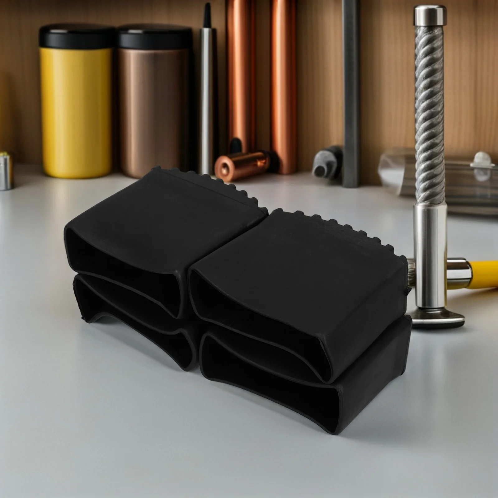 

4pcs Rubber Non-Slip Anti-S Pads Folding Foot Cushion Protective Covers Replacement Accessories Durable Secure Grip For Home