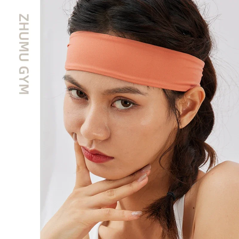 Fashion Yoga elastic headband Sports Yoga fitness high elastic sweat absorption headband solid color sports running headband