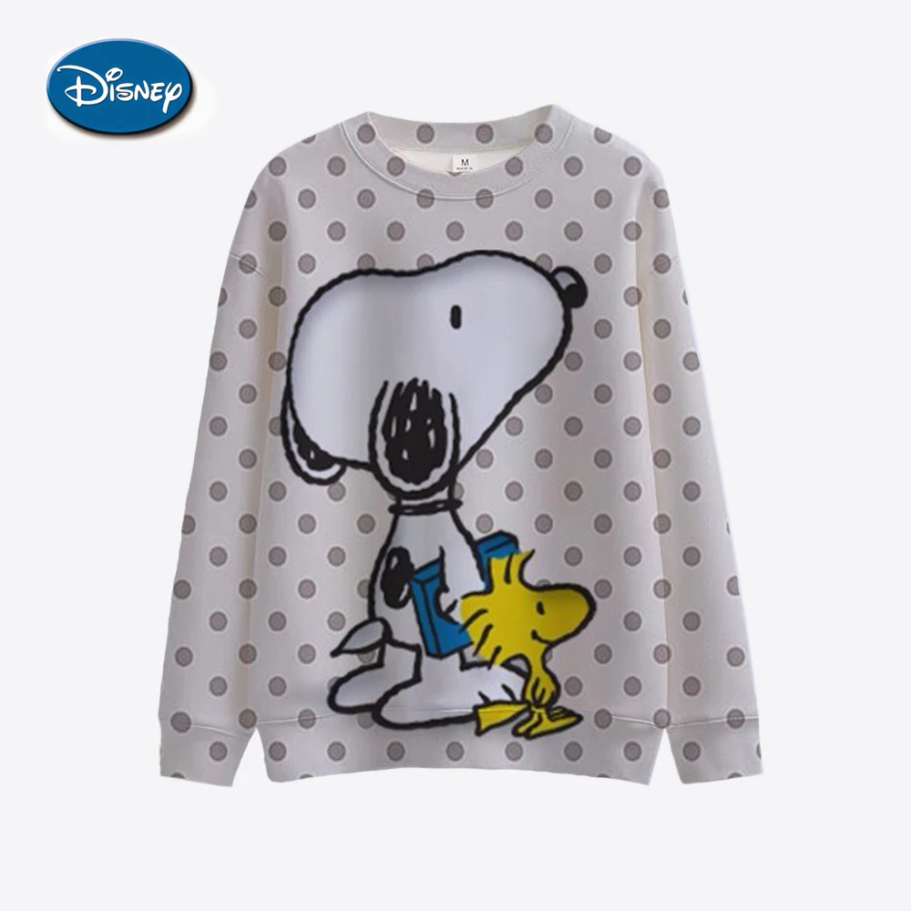 Snoopy cartoon print Casual Hoodie For Female Creative Sweatshirts All-Match Street Clothes Womens Unisex Pullovers