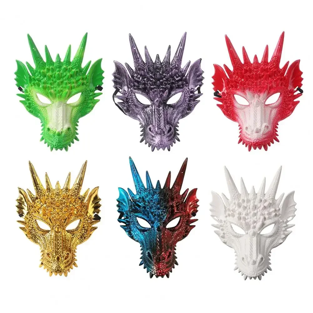 3D Dragon Cosplay Mask Halloween Face Mask for Party Costume Dress Up Decoration Carnival Prop Masquerade Party Supplies Perform